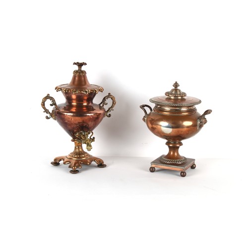 300 - Property of a deceased estate - an early 19th century William IV copper samovar, 20.25ins. (51.5cms.... 