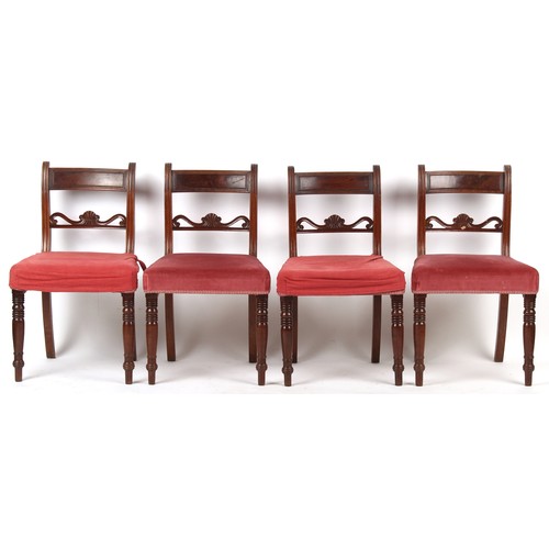 383 - Property of a deceased estate - a set of seven early 19th century Regency period mahogany dining cha... 