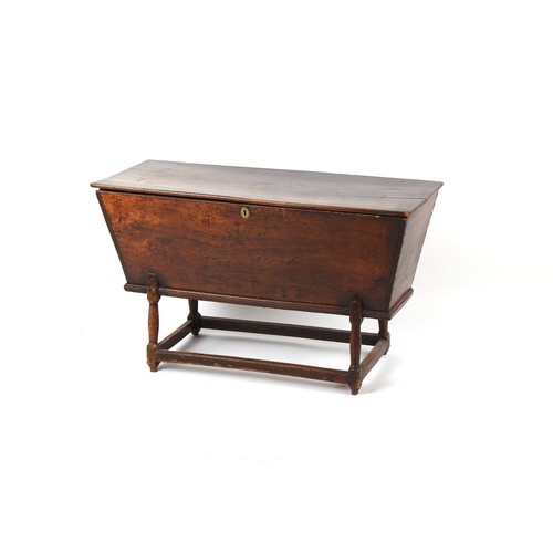 395 - Property of a deceased estate - a late 18th / early 19th century fruitwood dough bin, 47.7ins. (121c... 