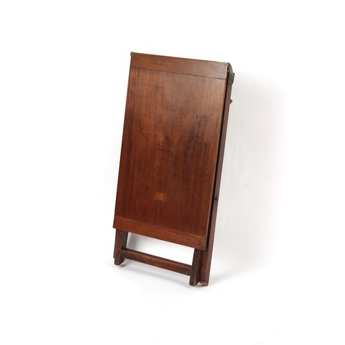 406 - Property of a deceased estate - a 19th century mahogany folding table, 29.75ins. (75.5cms.) long (op... 