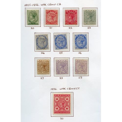 165 - Property of a deceased estate - stamps, philatelic & postal history interest - Malta: Mint with 1885... 