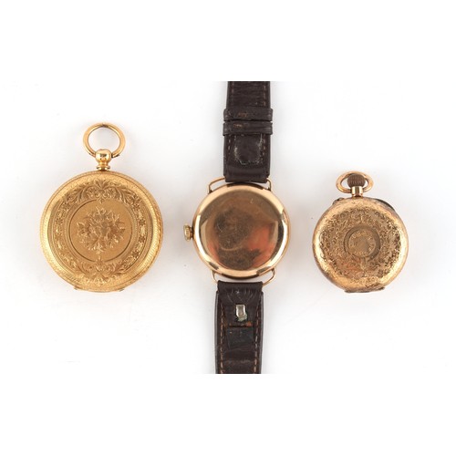 8 - Property of a gentleman - a late 19th century 18ct gold pocket watch, of small size, the dust cover ... 