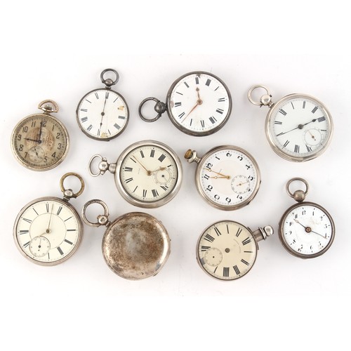 2 - The Henry & Tricia Byrom Collection - ten assorted silver pocket watches including full hunter examp... 