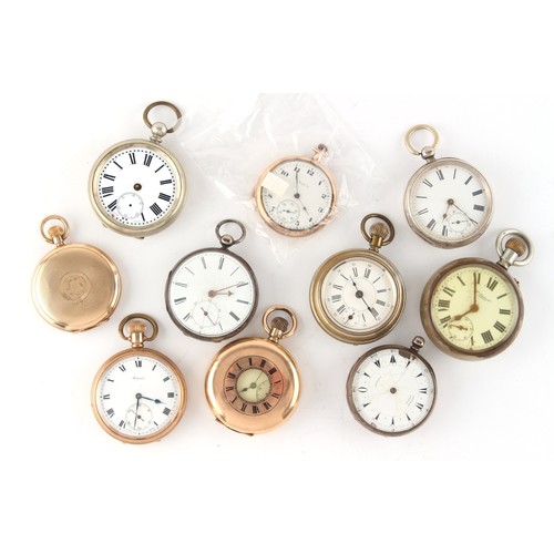 4 - The Henry & Tricia Byrom Collection - ten assorted pocket watches including four gold plated example... 