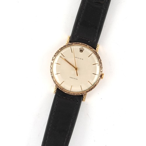 12 - Property of a deceased estate - a gentleman's Rolex Precision 9ct gold cased wristwatch, circa 1971,... 