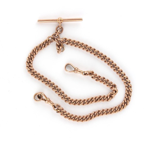 41 - Property of a lady - a 9ct gold albert watch chain, approximately 55.8 grams.