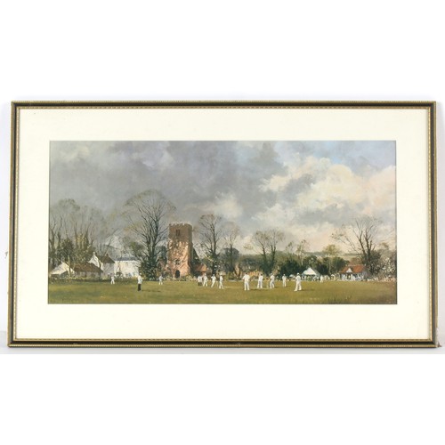 182 - Property of a gentleman - after Lionel Edwards - 'HULL HILL', THE BEDALE HUNT - colour print, in gla... 