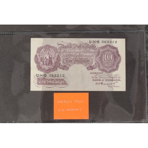 111 - Property of a gentleman - banknotes - a collection of twenty-two Bank of England banknotes, 10/ to £... 