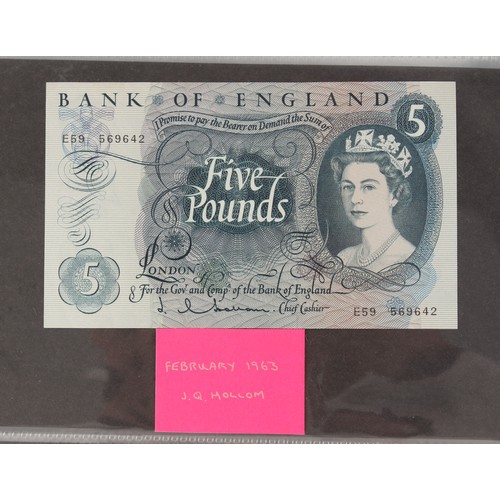 111 - Property of a gentleman - banknotes - a collection of twenty-two Bank of England banknotes, 10/ to £... 