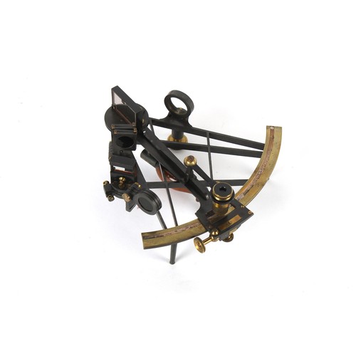 248 - Property of a lady - an early 19th century sextant by Bates, London, in mahogany case with paper lab... 