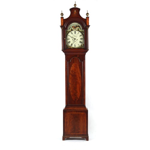 254 - Property of a deceased estate - an early George III mahogany longcase clock, circa 1770, the 8-day s... 