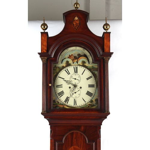 254 - Property of a deceased estate - an early George III mahogany longcase clock, circa 1770, the 8-day s... 