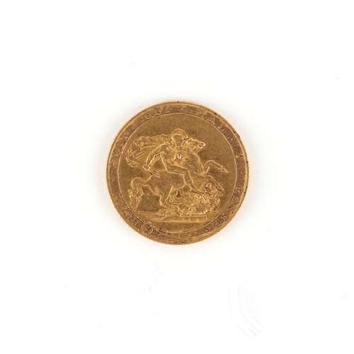 127 - Property of a gentleman - gold coin - 1820 George III gold full sovereign, London, laureate head rig... 