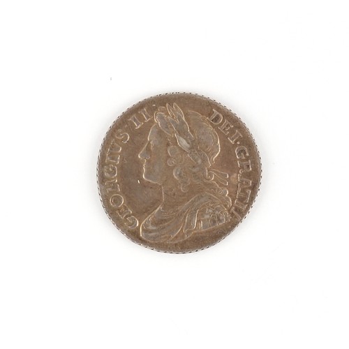 123 - Property of a gentleman - coin - 1739 George II shilling, 'A' of 'GRATIA' struck over bust, ESC 1716... 