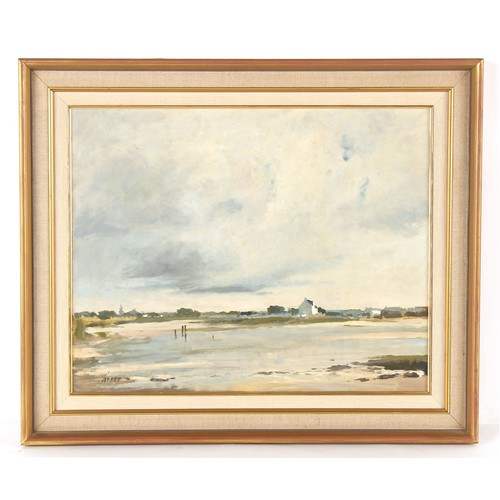 118 - Property of a lady - Edward Wesson R.I. R.B.A. R.S.M.A. (1910-1983) - 'LESCONIL, BRITTANY' - oil on ... 