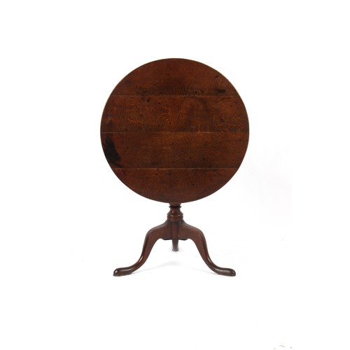 214 - Property of a lady - an 18th century George II/III mahogany circular tilt-top occasional table with ... 