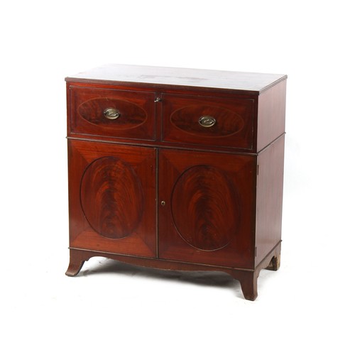 224 - Property of a gentleman - an early 19th century George IV mahogany crossbanded & strung secretaire c... 