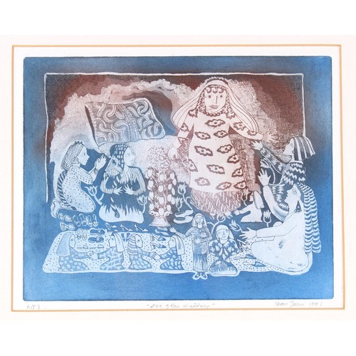 74 - Property of a gentleman - Dan ? (modern) - 'EVE OF THE WEDDING' - artist's proof etching in colours,... 