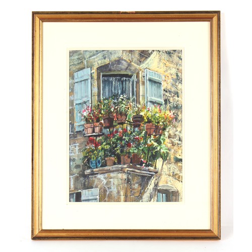 85 - Property of a deceased estate - Wendy Jelbert S.W.A. (contemporary) - 'FRENCH WINDOW' - watercolour,... 