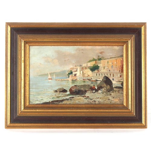 99 - Property of a deceased estate - Continental school, early 20th century - MEDITERRANEAN SCENE - oil o... 