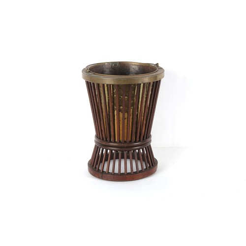 158 - Property of a gentleman - an unusual early 19th century Regency period mahogany spindle bucket, with... 