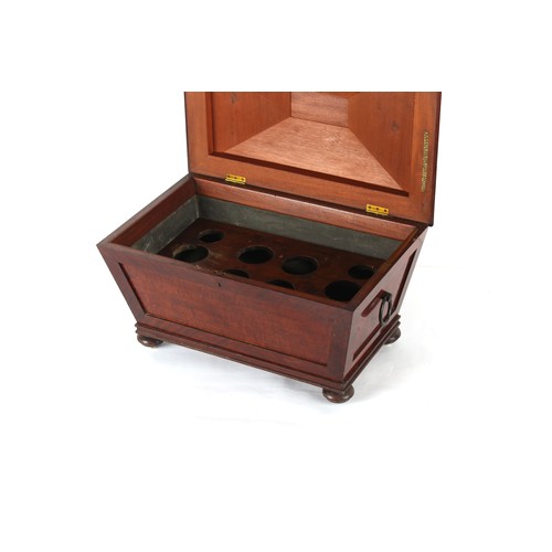 172 - Property of a lady - an early 19th century William IV mahogany cellarette or wine cooler, of sarcoph... 