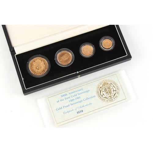161 - Property of a gentleman - gold coins - a Royal Mint 500th Anniversary of the First Gold Sovereign Go... 