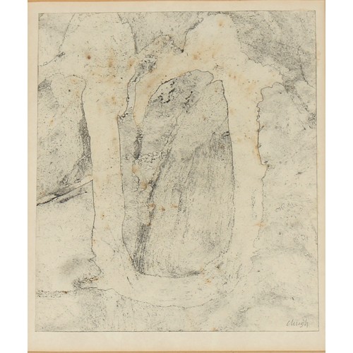 269 - ARR - Property of a lady - Prunella Clough (1919-1999) - UNTITLED ABSTRACT - print, 7.25 by 6.25ins.... 