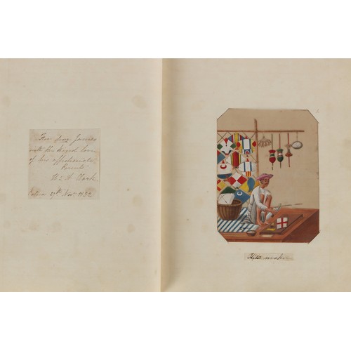 58 - Property of a lady - James Fenn Clark (1823-1910) - the vellum album of James Clark, son of Hezekiah... 