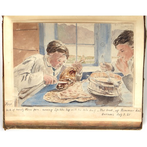 58 - Property of a lady - James Fenn Clark (1823-1910) - the vellum album of James Clark, son of Hezekiah... 