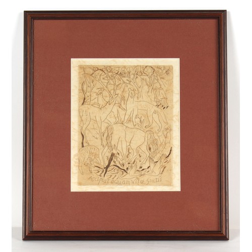 25 - Property of a deceased estate - David Jones (1895-1974) - 'ET OVI VULT ACCIPIAT AQUAM VITAE GRATIS',... 