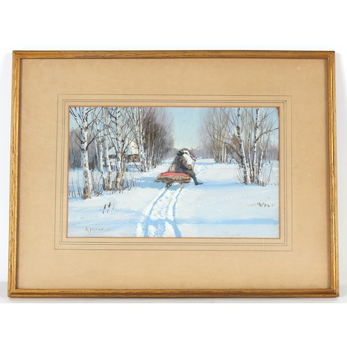 44 - Property of a deceased estate - Andrei Jegorov (1878-1954) (Andrei Afanas'evich Egorov) - SLEIGH IN ... 