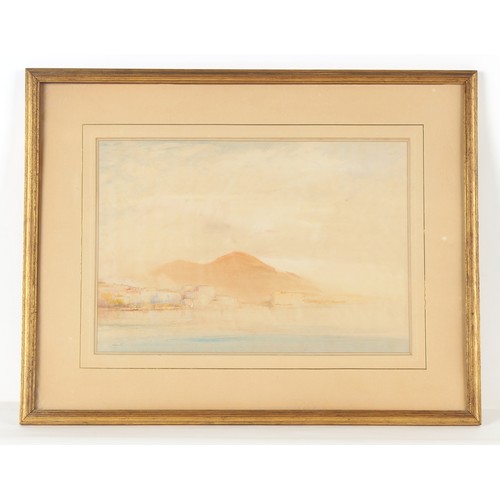 42 - Property of a gentleman - Cecil Arthur Hunt (1873-1965) - THE BAY OF NAPLES - watercolour, 14.1 by 2... 
