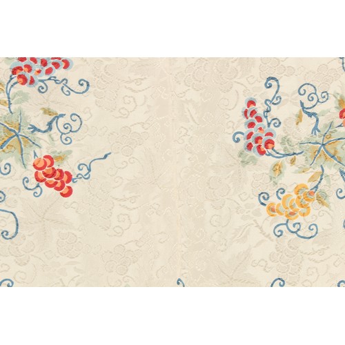 125 - Property of a lady - an early 20th century cream silk georgette or crepe silk shawl, approximately 4... 