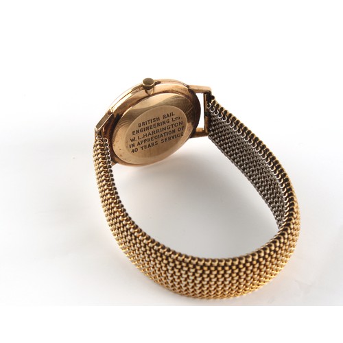 42 - Property of a deceased estate - a 1970's gentleman's Astral 9ct gold wristwatch, 33mm diameter, not ... 