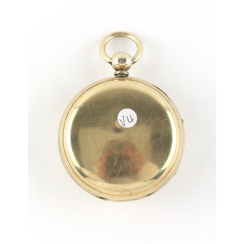 50 - Property of a gentleman - a 19th century base metal open faced pocket watch, the verge fusee movemen... 