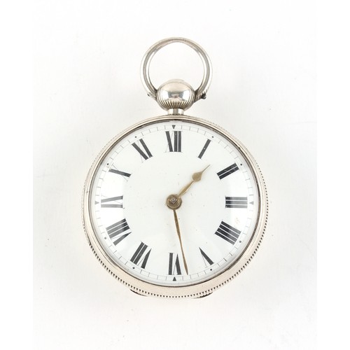 52 - Property of a gentleman - a George III silver open faced pocket watch, with unsigned verge fusee mov... 