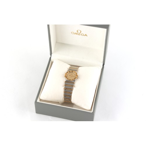 62 - Property of a gentleman - a lady's Omega Constellation bi-metallic wristwatch on matching bracelet s... 
