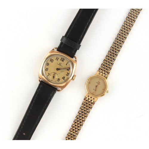 59 - Property of a deceased estate - a 1930's gentleman's Omega gold plated mechanical wristwatch, appear... 