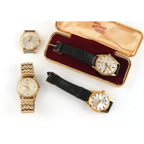 34 - Property of a deceased estate, a private collection of watches - four assorted gentleman's gold plat... 