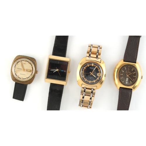 30 - Property of a deceased estate, a private collection of watches - four assorted gold plated wristwatc... 