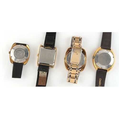 30 - Property of a deceased estate, a private collection of watches - four assorted gold plated wristwatc... 