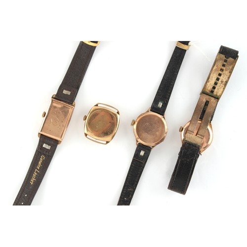 29 - Property of a deceased  estate, a private collection of watches - four 9ct gold wristwatches includi... 