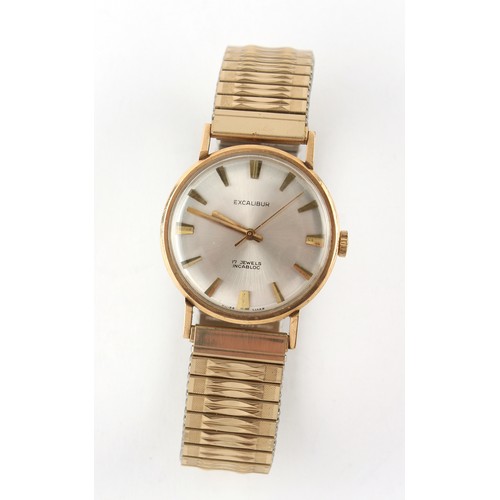 25 - Property of a deceased estate, a private collection of watches - a gentleman's Excalibur 9ct gold wr... 