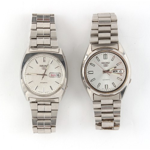 21 - Property of a deceased estate, a private collection of watches - two gentleman's Seiko 5 automatic s... 