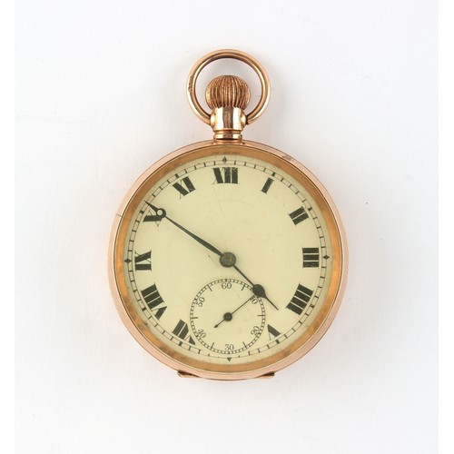10 - Property of a deceased estate, a private collection of watches - an early 20th century 9ct gold open... 