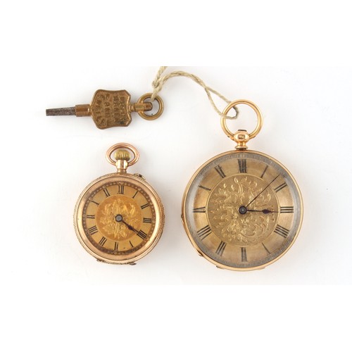 9 - Property of a deceased estate, a private collection of watches - an early 20th century 18ct gold fob... 