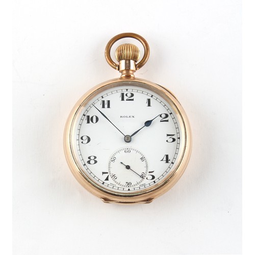 6 - Property of a deceased estate, a private collection of watches - a Rolex gold plated open faced pock... 