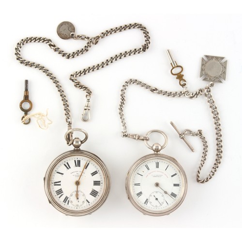 5 - Property of a deceased estate, a private collection of watches - two early 20th century silver open ... 