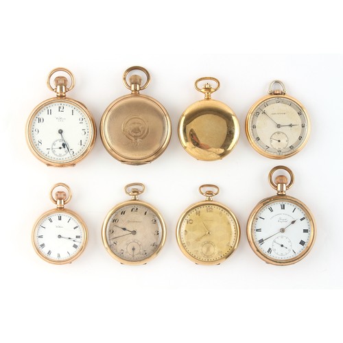 4 - Property of a deceased estate, a private collection of watches - eight assorted gold plated pocket w... 
